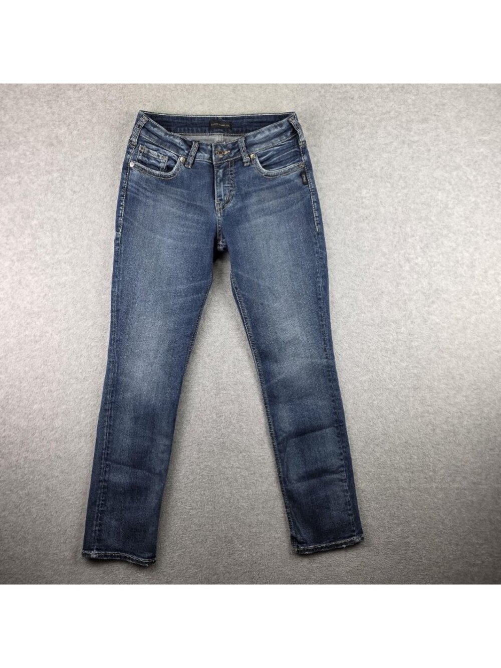 Silver Jeans Suki Straight Jeans Womens 27x30 Blue Mid Rise Stretch Denim